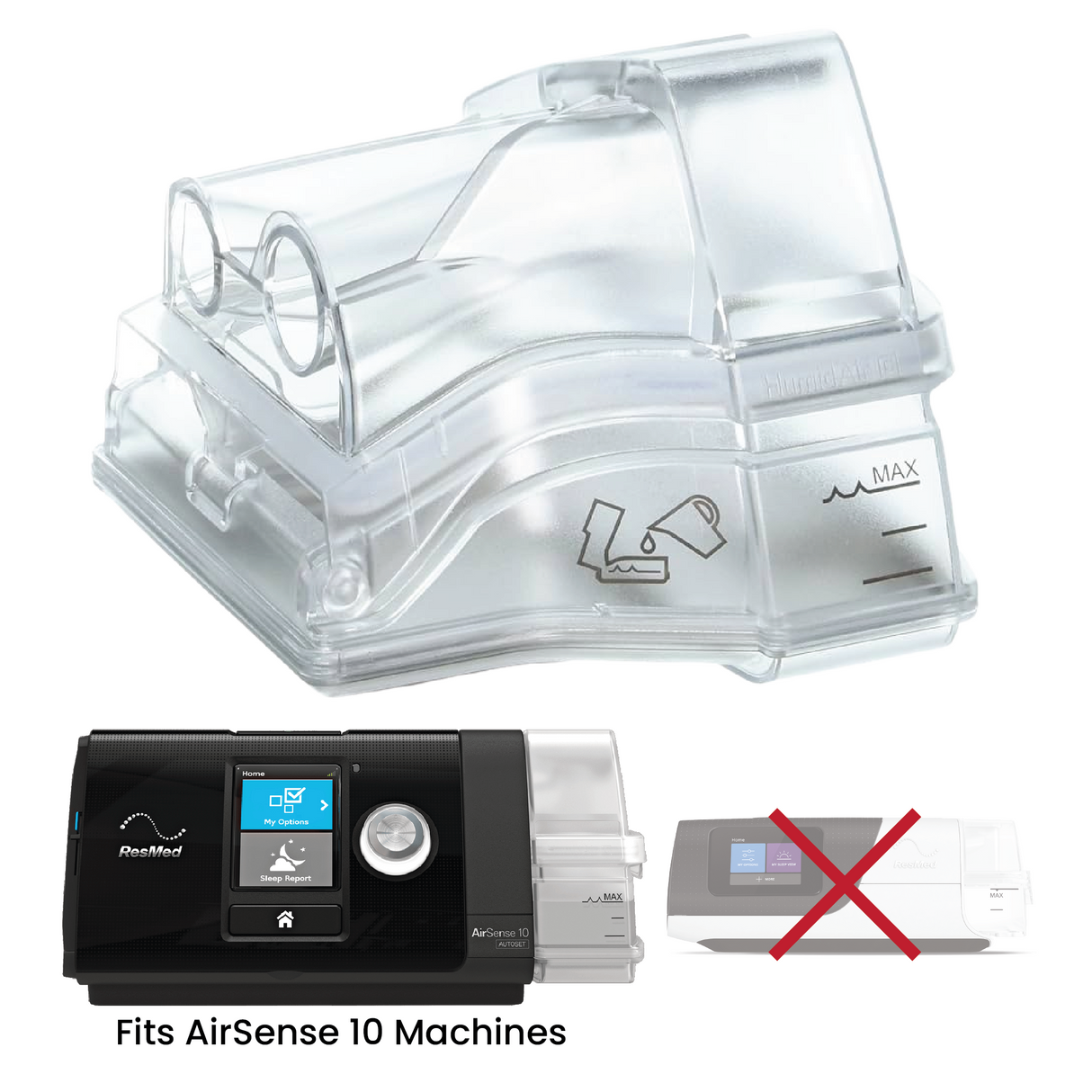 Cleanable Water Chamber for AirSense™ 10, AirStart™ 10, and AirCurve™ 10 Humidair™ Heated Humidifier