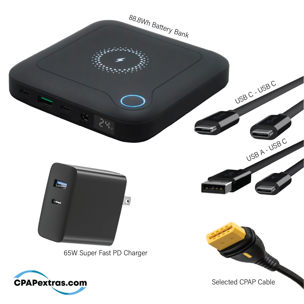 Batterie CPAP universelle Go-Battery pour une nuit, 92,5 WH - 2300