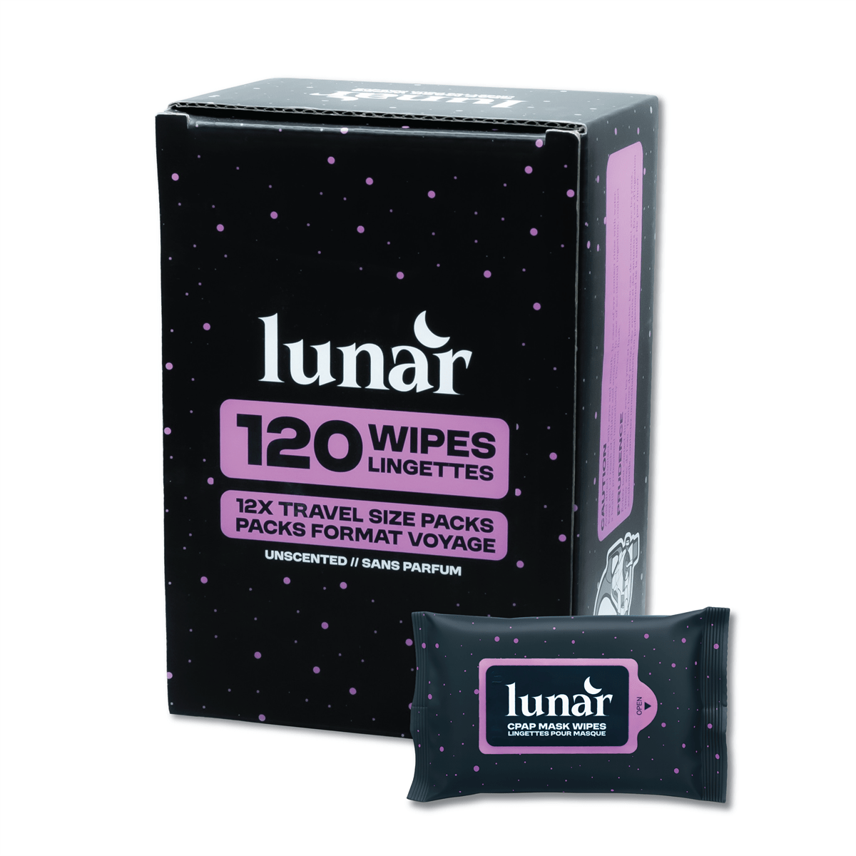 Lunar CPAP Travel Size Wipes