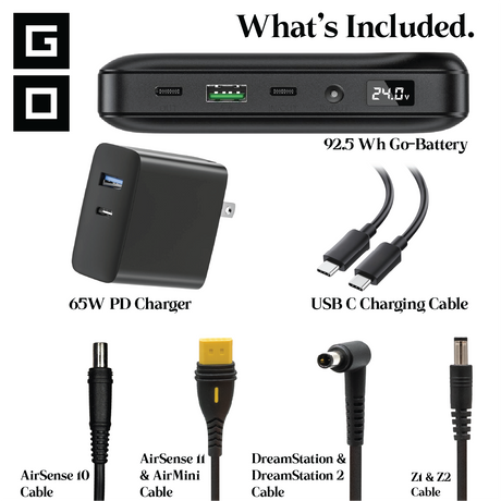 Go-Battery Universal Single Night CPAP Battery 92.5WH